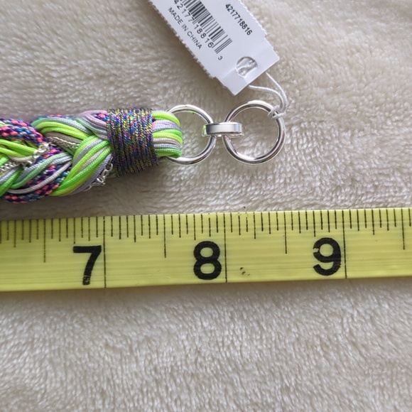 Kendra Scott Masie Silver Corded Braded Friendship Bracelet Lilac Mix Paracord - Picture 9 of 11